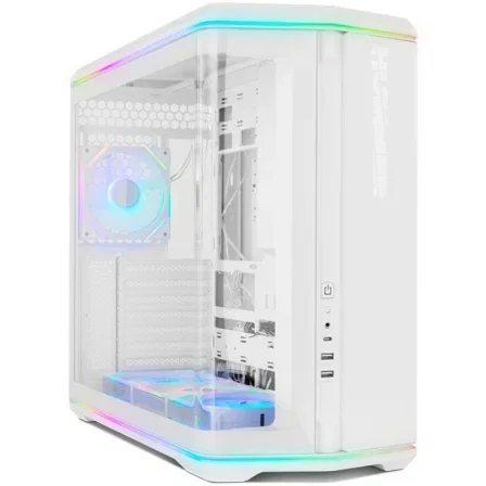 NOX Hummer Anvil Semitorre Blanca ARGB Cristal Curvo